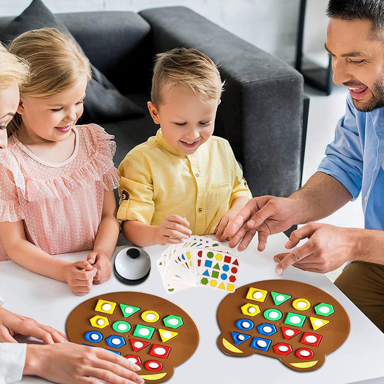 Fidtoy Shape Matching Board Game for Kids Color and Shape Recognition Learning Toy