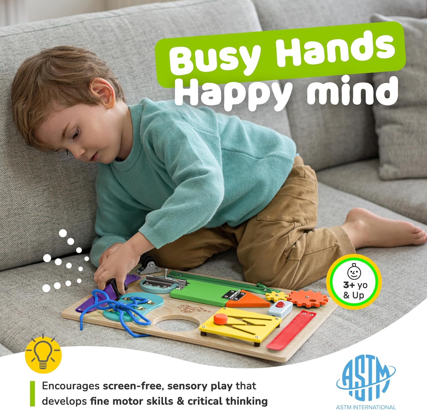 Tableau d'activités Montessori Fidtoy pour tout-petits
