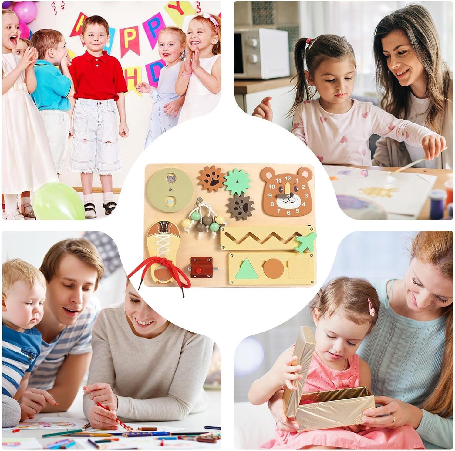 Bohany d'activités - Jouet éducatif de ,Jouets de développement pour enfants,pour les enfants d'âge préscolaire, la maternelle, la salle de classe, l'éducation à domicile et les éducateurs.