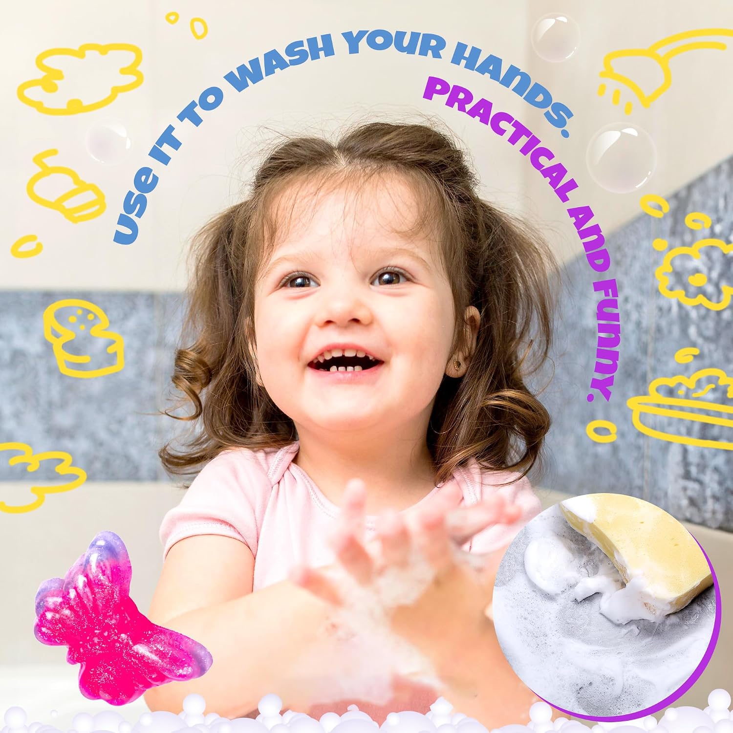 Fidtoy Science Exploration Make Your Own Colorful and Scented Soaps Kit for Kids Ages 8+, DIY Soap Making STEM Craft Set with Transparent Soap Base, Fragrances, Pigments, 3D Butterfly and Heart Molds