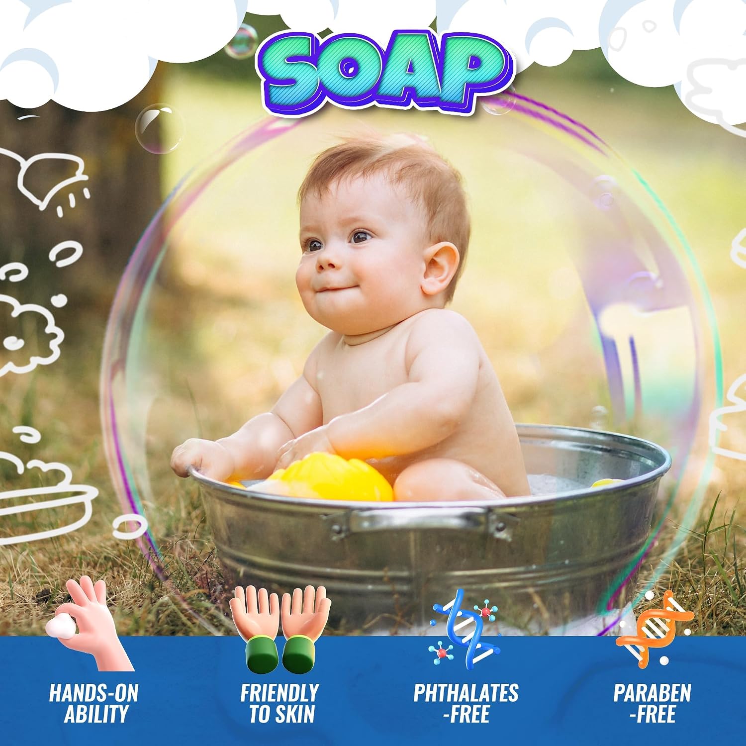 Fidtoy Science Exploration Make Your Own Colorful and Scented Soaps Kit for Kids Ages 8+, DIY Soap Making STEM Craft Set with Transparent Soap Base, Fragrances, Pigments, 3D Butterfly and Heart Molds