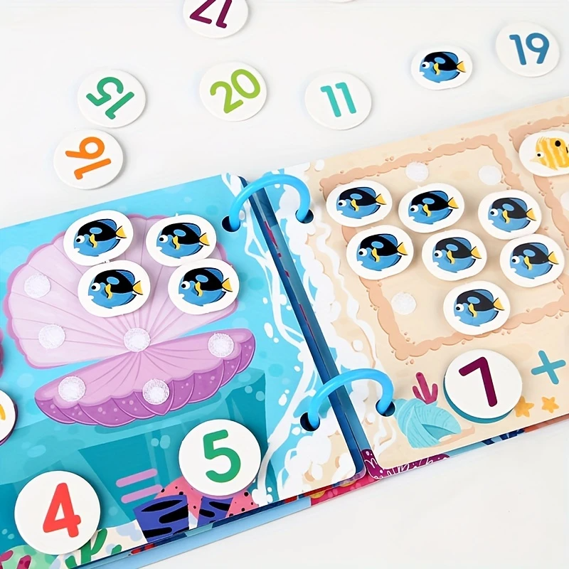 Livre d'activités Montessori Fidtoy pour tout-petits Apprentissage interactif Alphabet