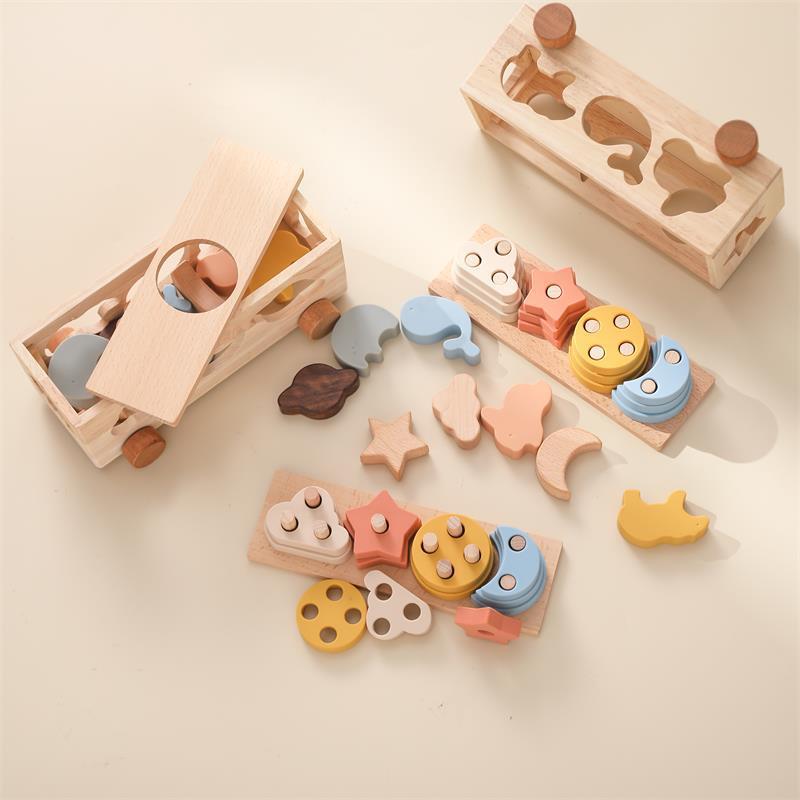 Jouets de Puzzle Multifonctionnels en Bois pour l'Éveil des Enfants | Apprentissage et Jeu Sensoriel Adaptés à l'Autisme