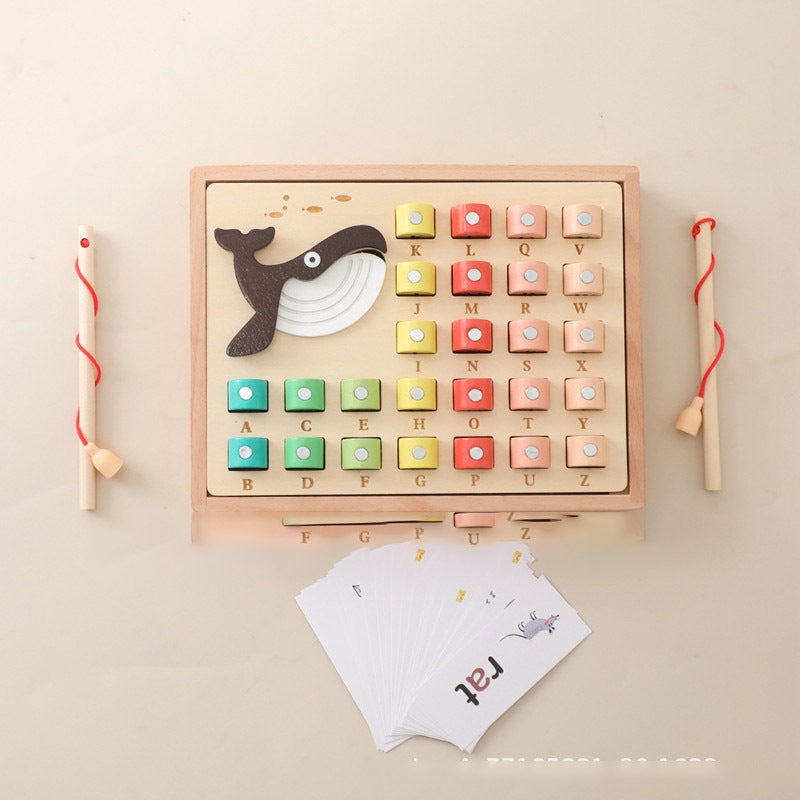 puzzle de pêche en bois pour enfants Jouet de puzzle de pêche en bois