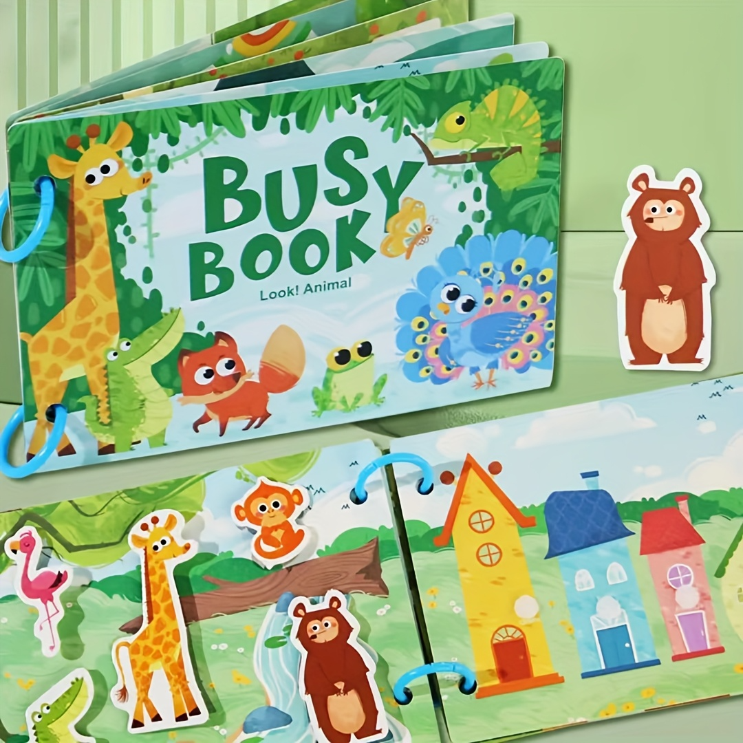 Livre d'activités Montessori Fidtoy pour tout-petits Apprentissage interactif Alphabet