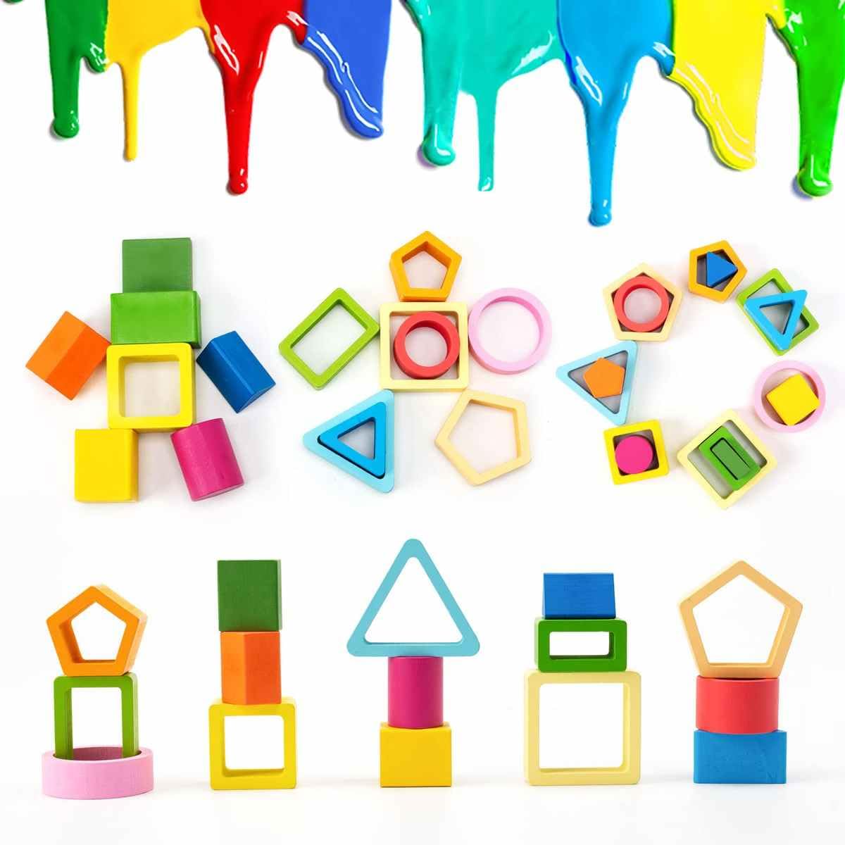 Clasificador de Madera de Colores y Formas