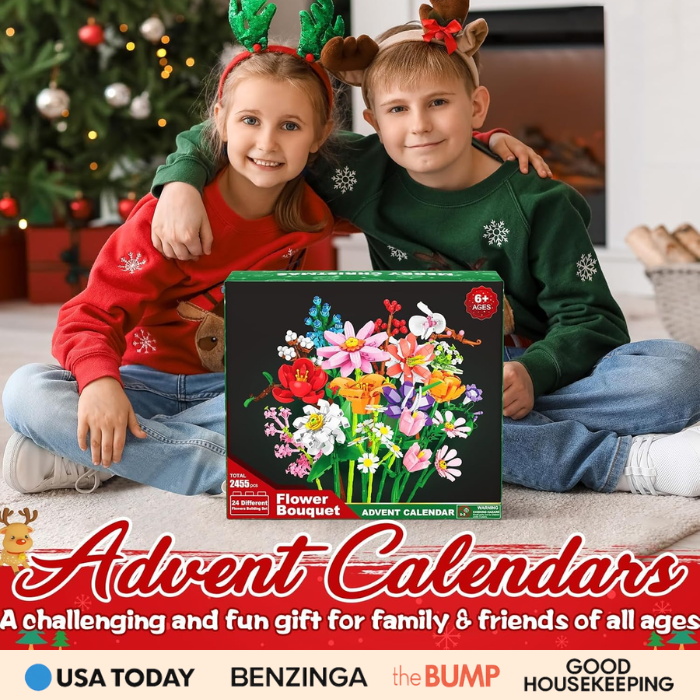 Calendrier de l'Avent de construction 24 jours MerryBlooms™