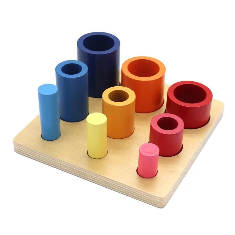 Mejor escalera cilíndrica de madera Montessori - Juguetes de motricidad fina