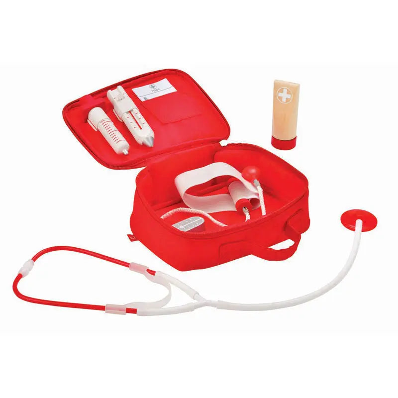 Fidtoy Kids Doctor Play Set Wooden Medical Role Play Toy Kit