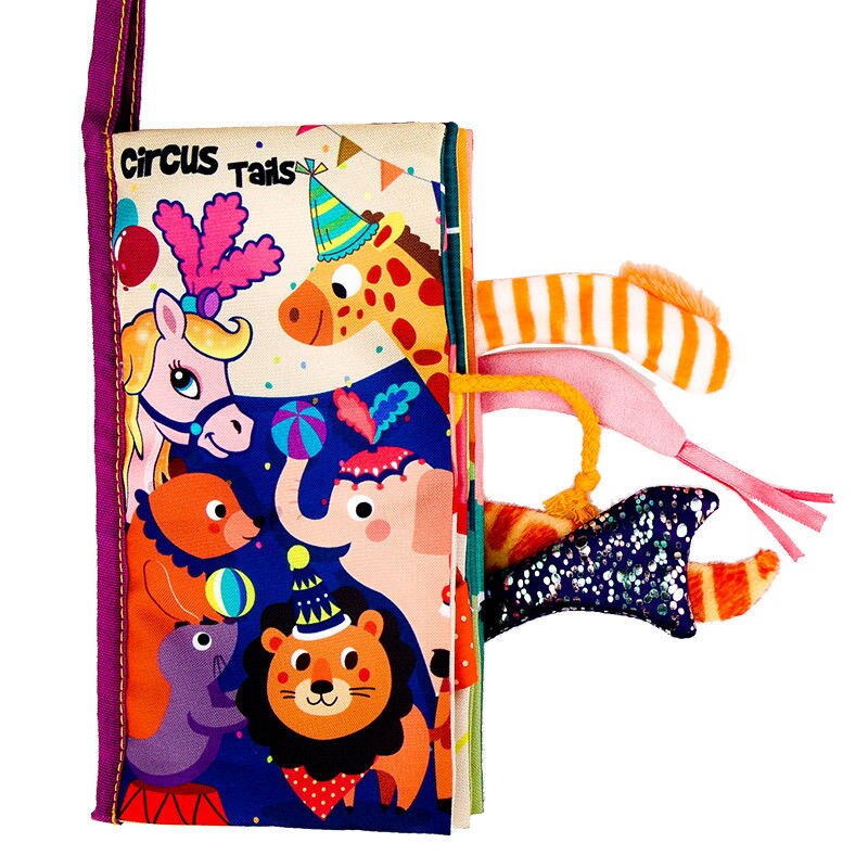 Fidtoy Ocean – Livre d'éveil sensoriel en tissu pour bébés – Livre Montesorri doux et froissable pour nouveau-nés et tout-petits