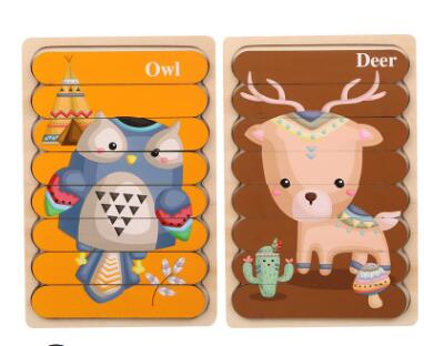 Double-Sided Strip 3D Puzzles Baby Toy