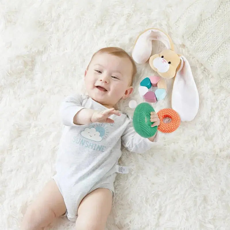 Fidtoy Bunny Stacking Toy Baby Sensory Learning Rings Toy
