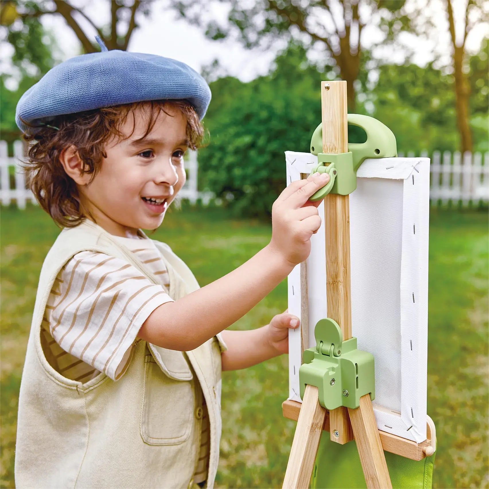 Fidtoy Set de Caballete de Bambú para Niños, Soporte de Dibujo Portátil