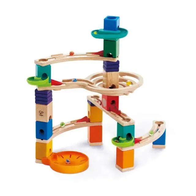 Fidtoy Pista de canicas de madera, Set de construcción, Juguete STEM