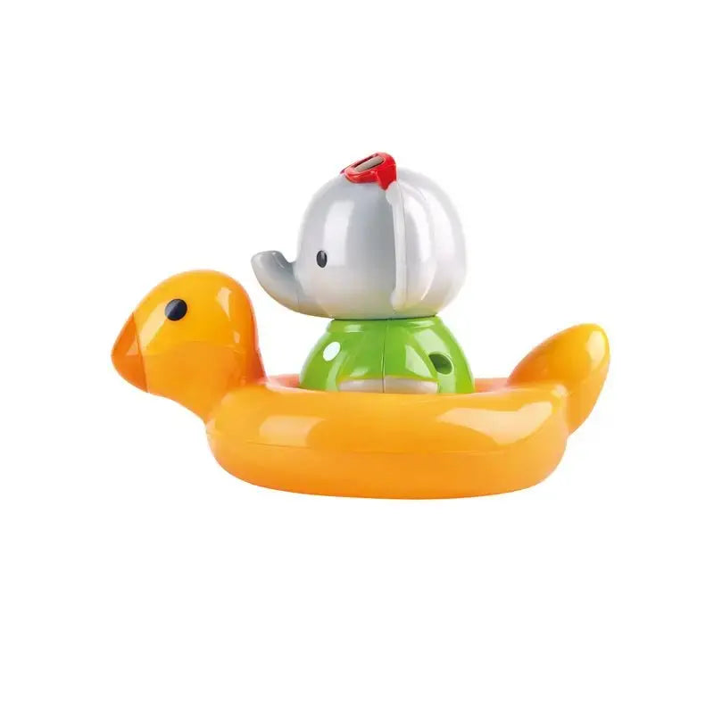 Juguete de baño Fidtoy Spin Splash Elephant con anillo que cambia de color
