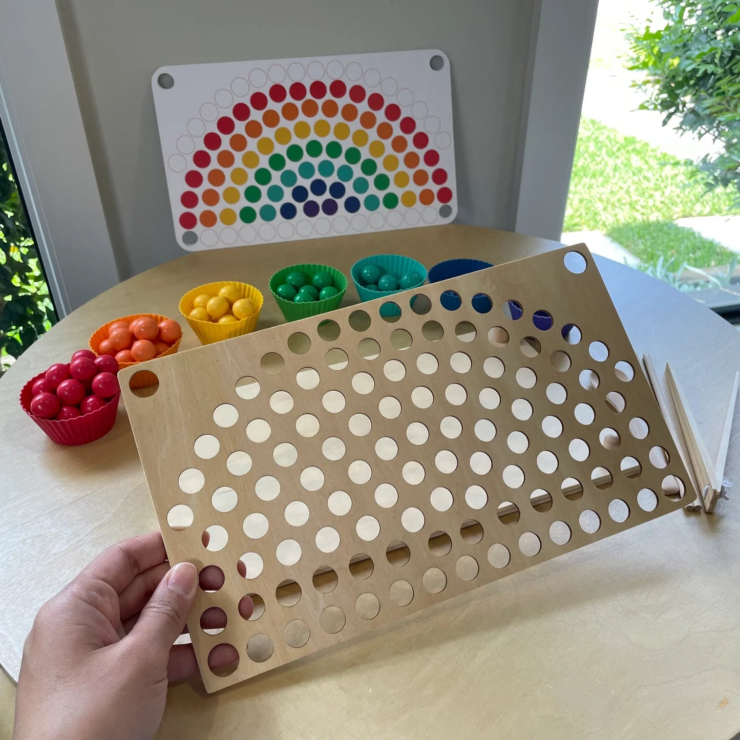 Perles Montessori Arc-en-ciel Fidtoy