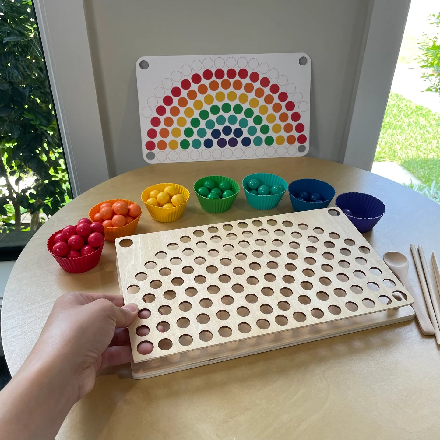 Perles Montessori Arc-en-ciel Fidtoy
