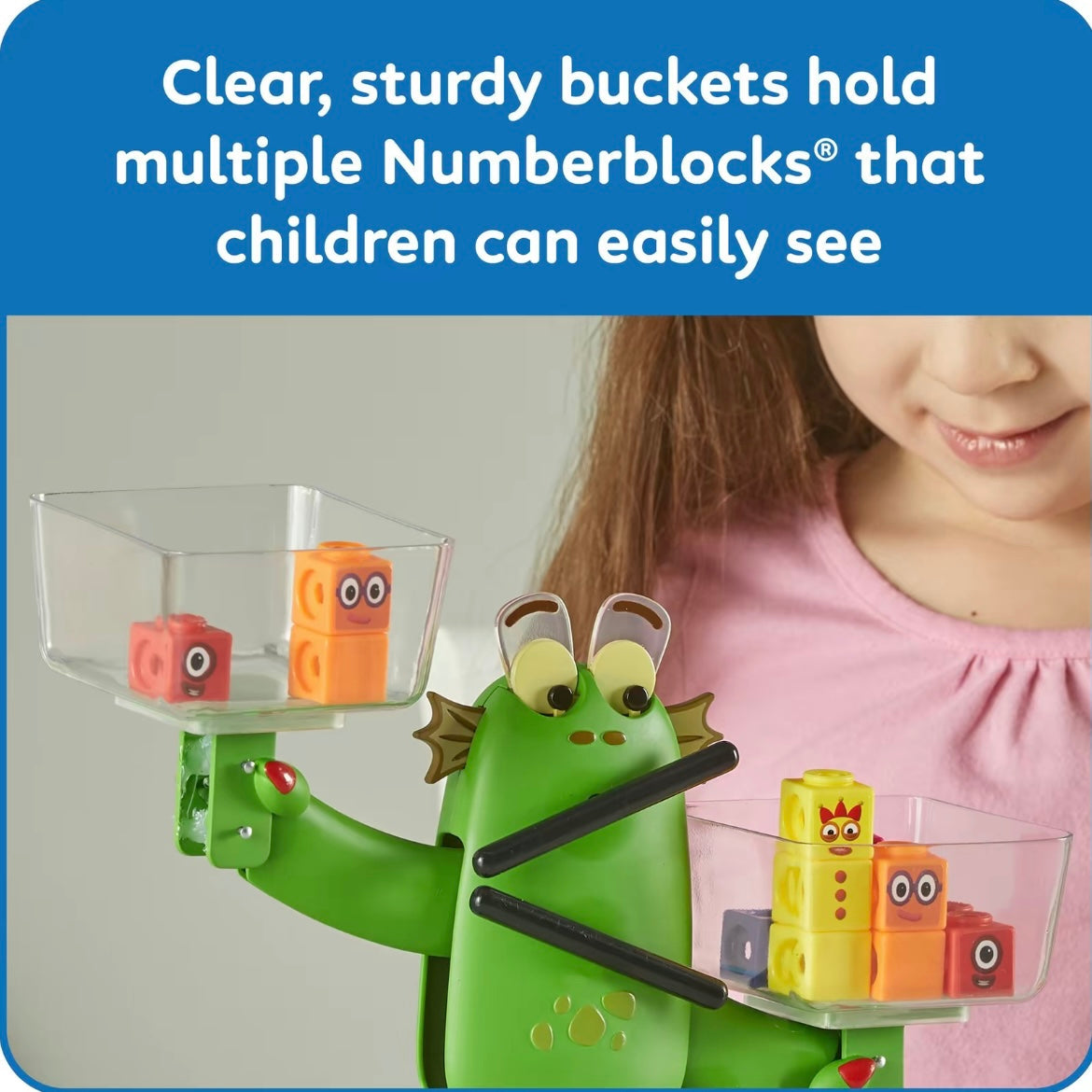 Numberblocks Blockzee Balance Activity Set, 61 MathLink Cubes, Balance Scale, Educational Math Manipulatives, Numbers for Toddlers, Preschool Learning Activities, Birthday Gifts for Kids