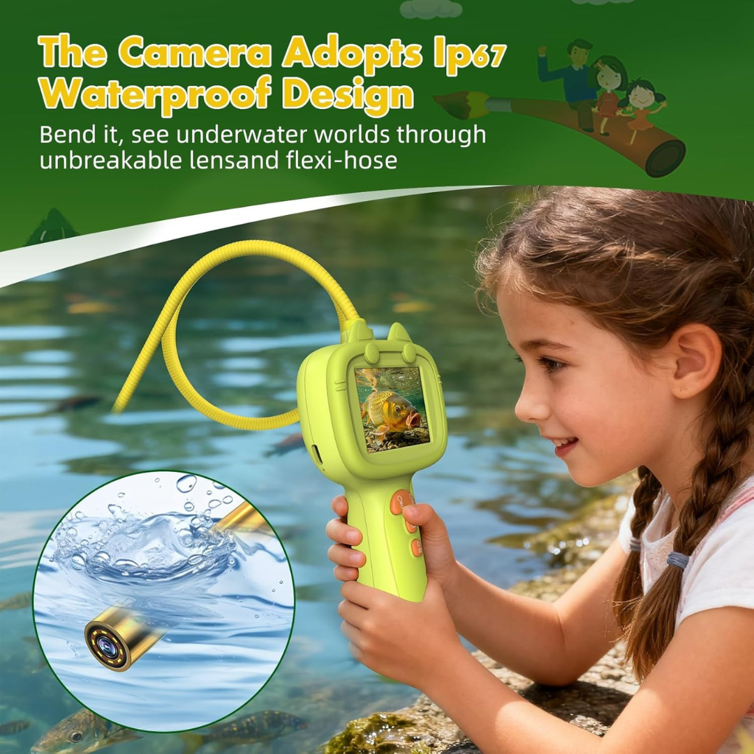 Endoscope pour enfants avec lumière LED – Jouet d'exploration STEM éducatif pour les jeunes curieux