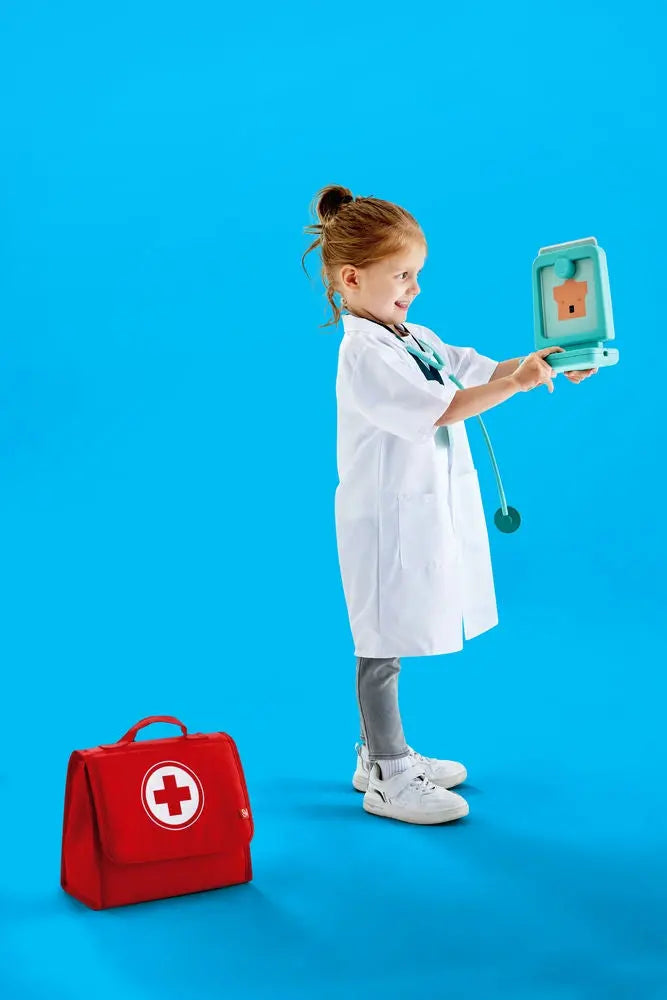 Juego de doctor Fidtoy para niños, kit médico de juguete para juegos de rol
