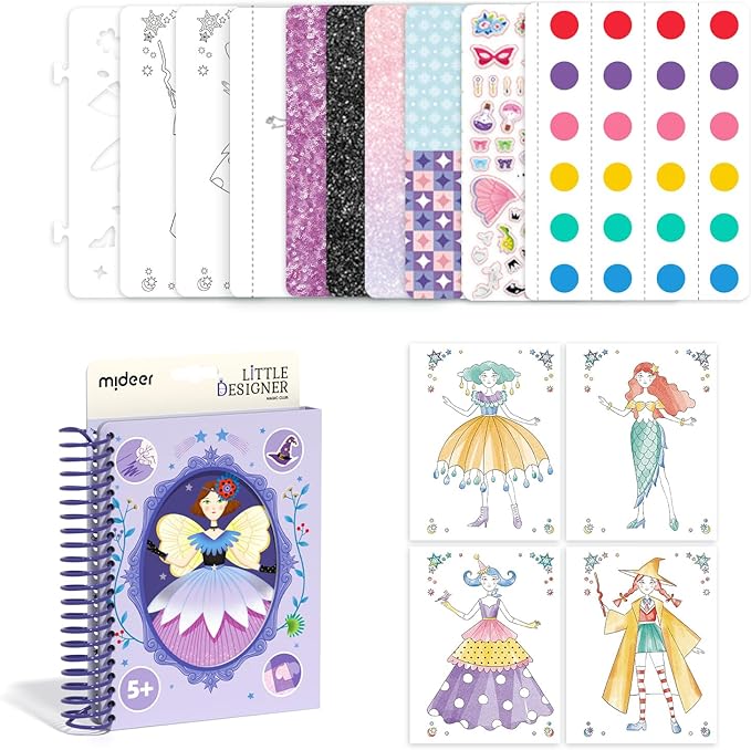 Petite styliste - Club magique | Stylisme avec tissus, autocollants d'accessoires, couleurs