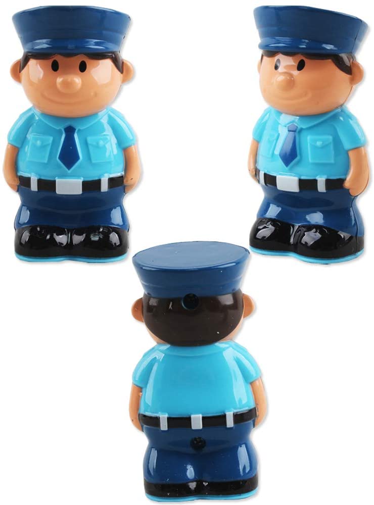 2 Poupées Télécommande Voiture de Dessin Animé pour Tout-Petits avec Lumière Musique Jouets de Voiture de Police RC Cadeau d'Anniversaire ou de Noël Idéal pour Enfants