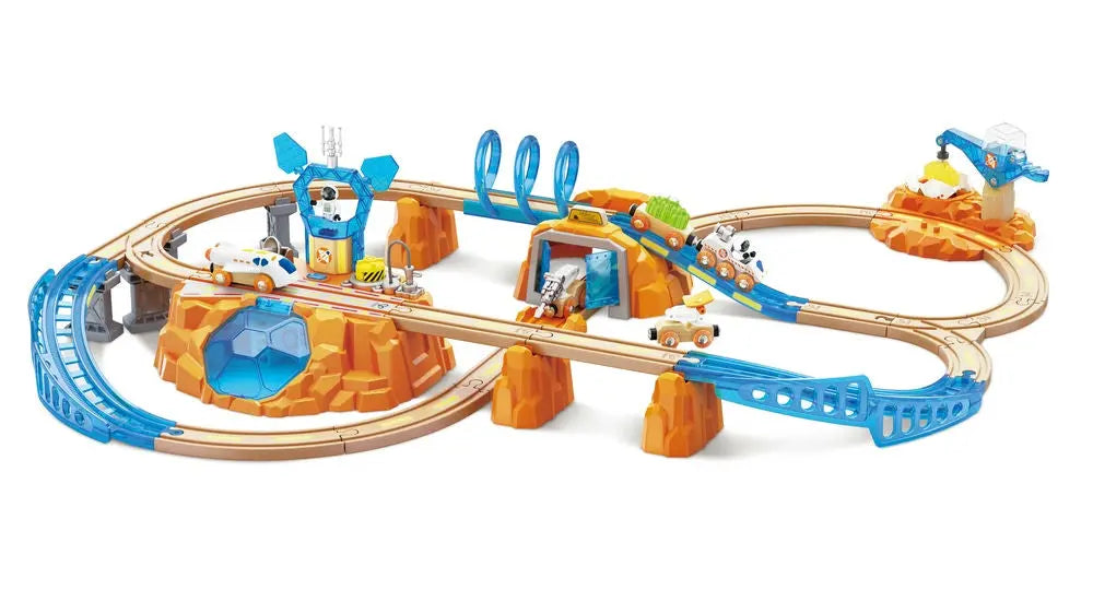 Juguete Tren Espacial Fidtoy Juego de Vías de Exploración de Marte