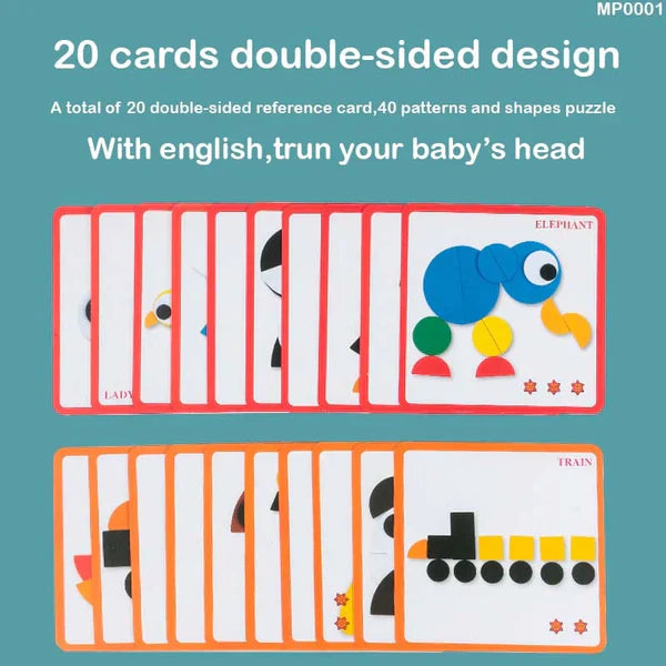 Fidtoy Puzzle géométrique Montessori