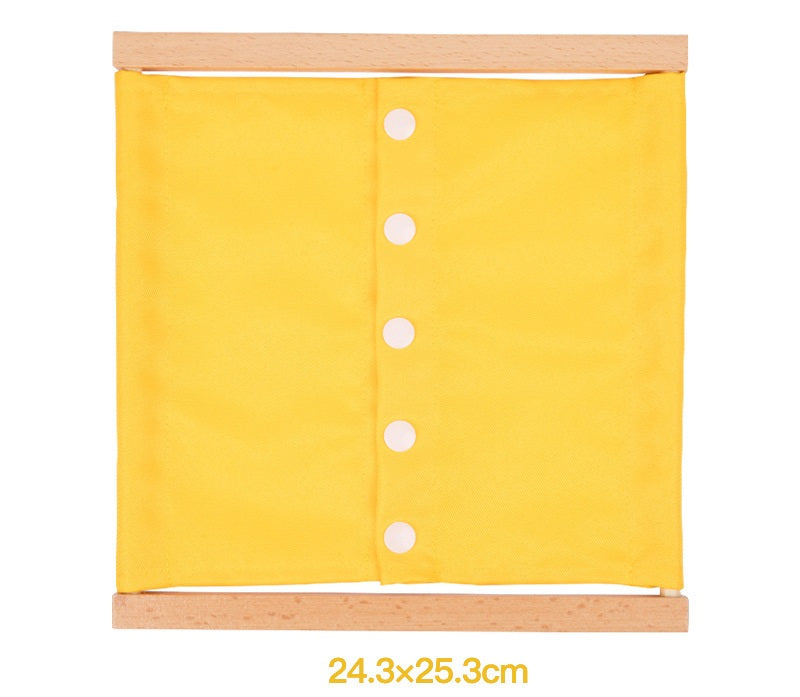 Cadres d'habillage Montessori A et boîte de rangement – Lot de 6