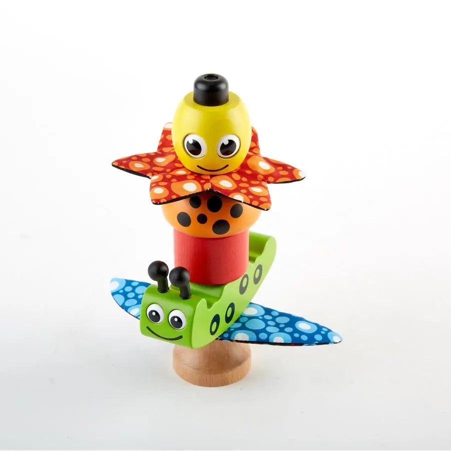 Fidtoy Jouet en bois à empiler pour les tout-petits - Ensemble de jeu créatif