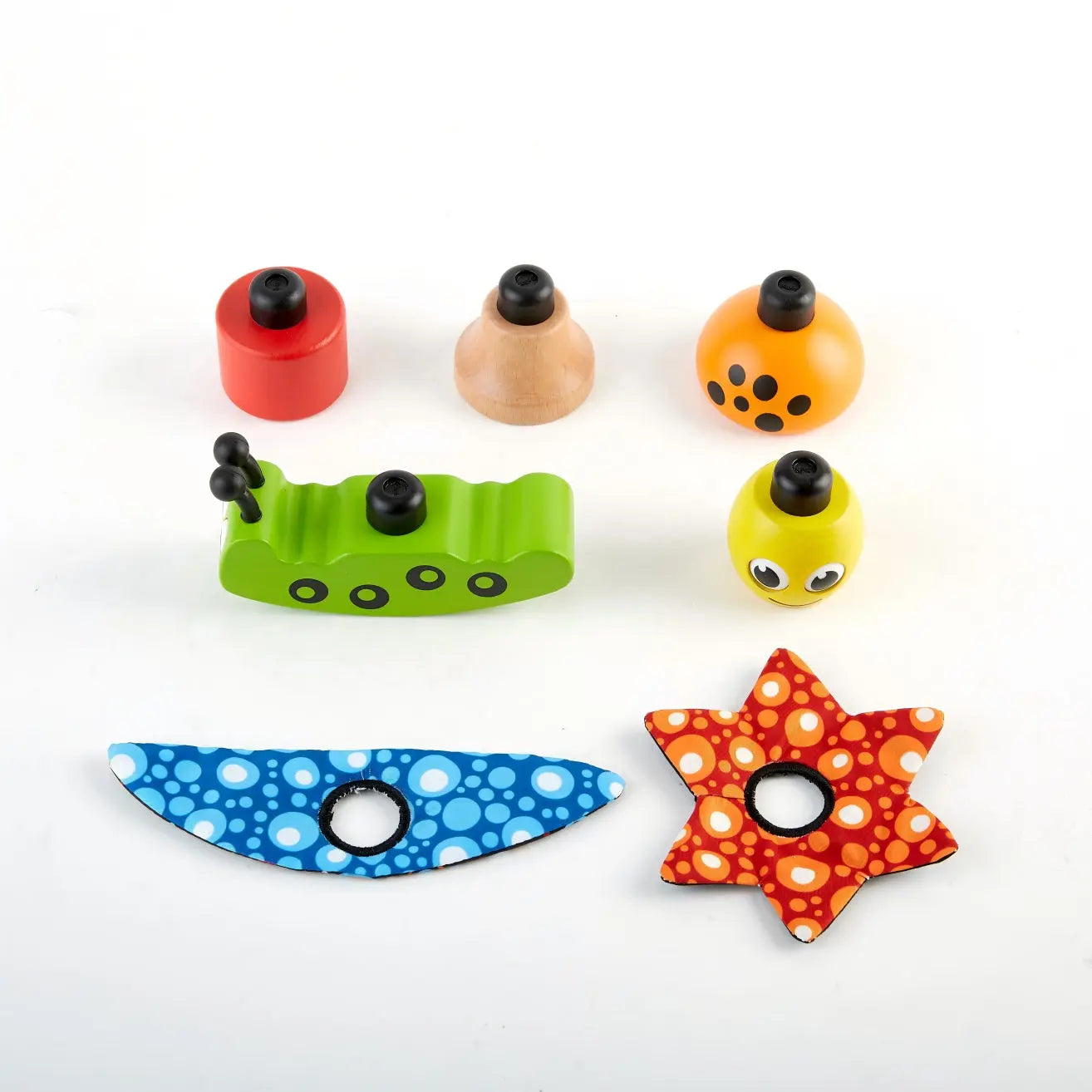 Fidtoy Jouet en bois à empiler pour les tout-petits - Ensemble de jeu créatif