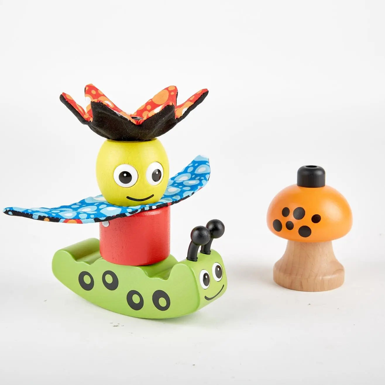 Fidtoy Jouet en bois à empiler pour les tout-petits - Ensemble de jeu créatif