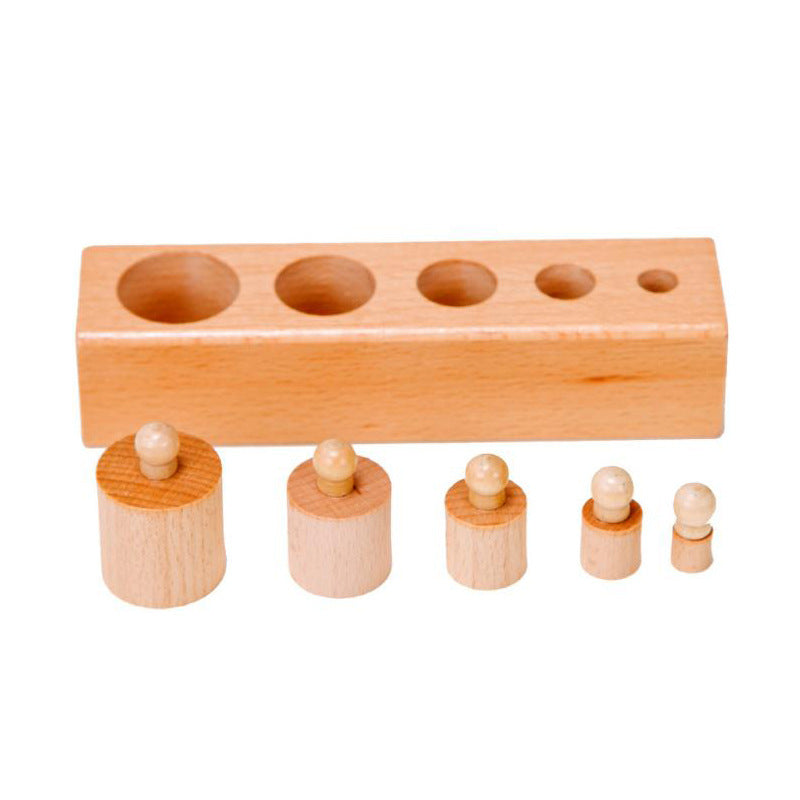 Cylindres à encastrements colorés Montessori