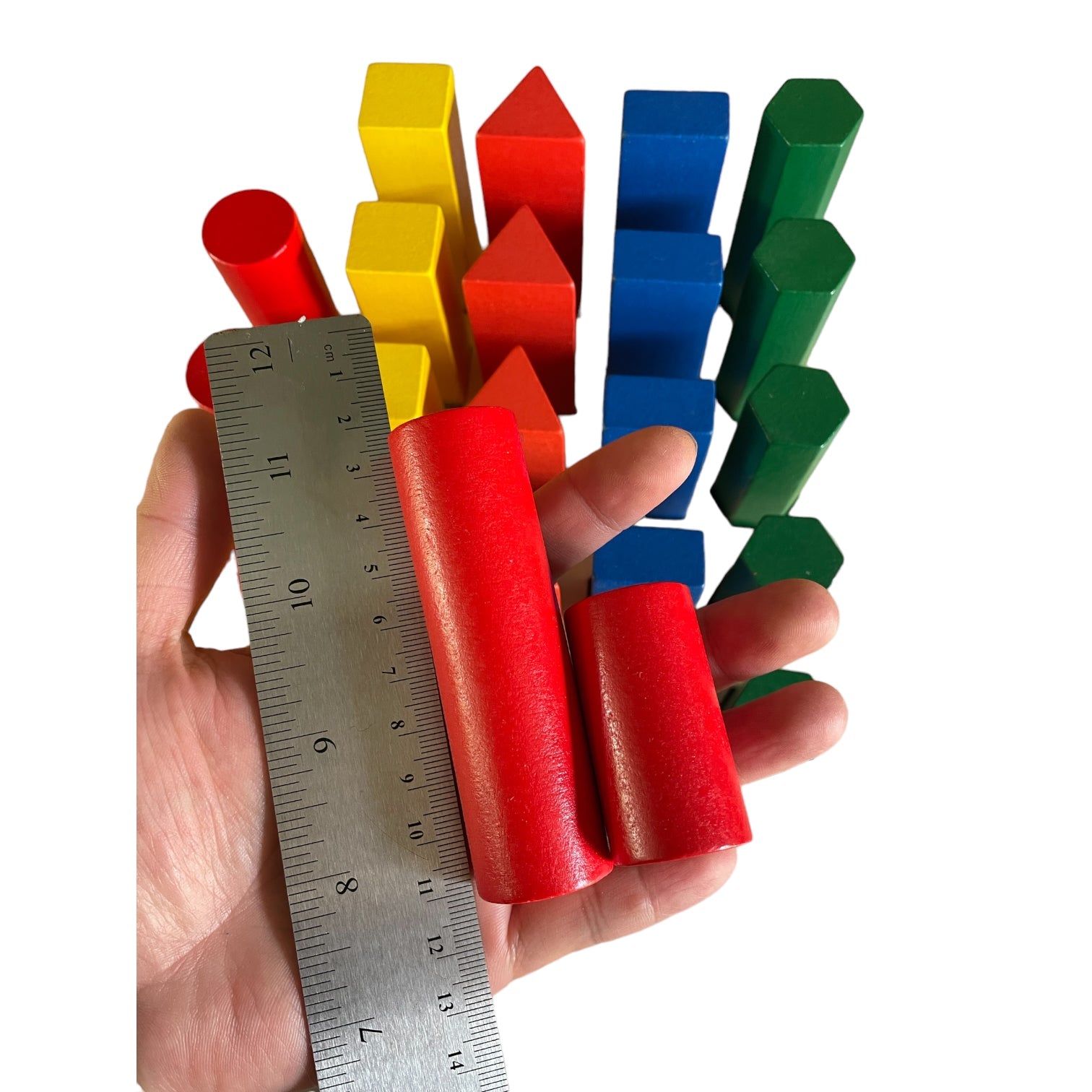 Gran Escalera de Formas Montessori 3D Juego de Clasificación de Figuras Geométricas Sólidas de Colores