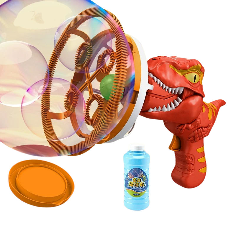 Máquina de Burbujas Automática Portátil de Dinosaurio con Burbujas Grandes Coloridas Juguetes de Verano para Interiores y Exteriores para Niños