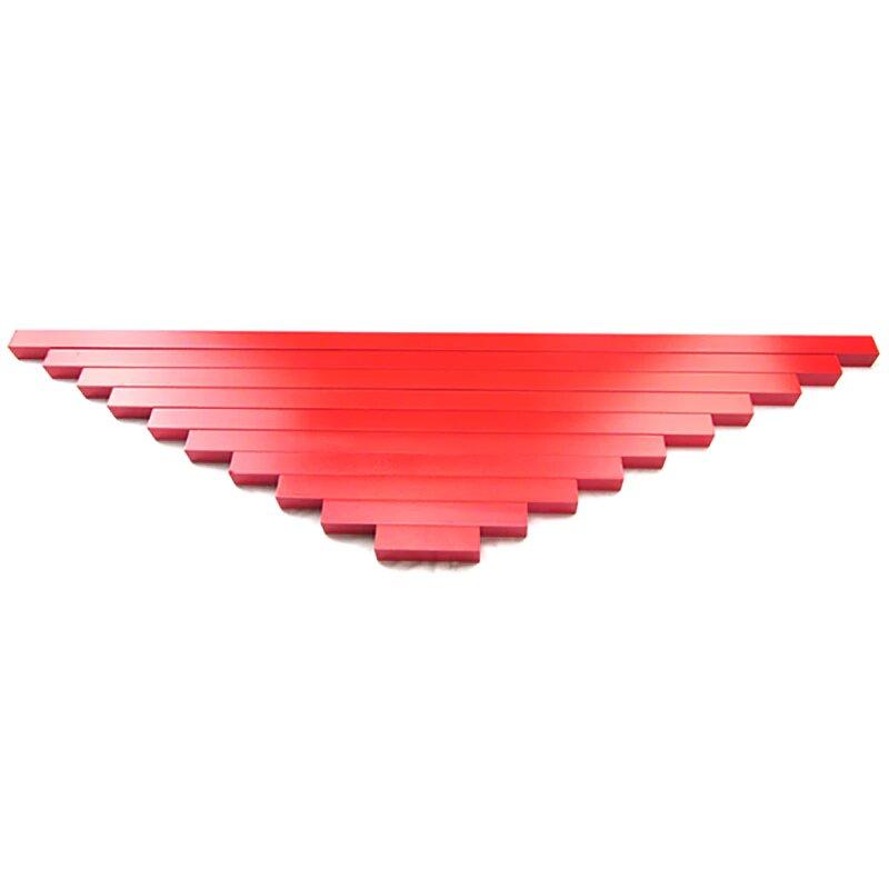 Matériel Montessori Fidtoy Red Rods sensoriel pour enfants de 3 ans et plus