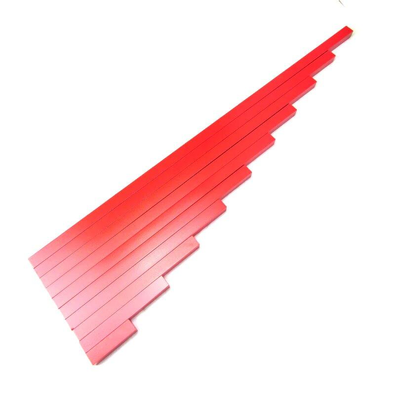 Matériel Montessori Fidtoy Red Rods sensoriel pour enfants de 3 ans et plus