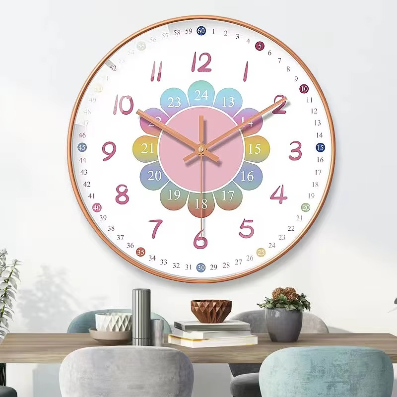 Non Ticking Home Wall Mounted Clock Wall Decor