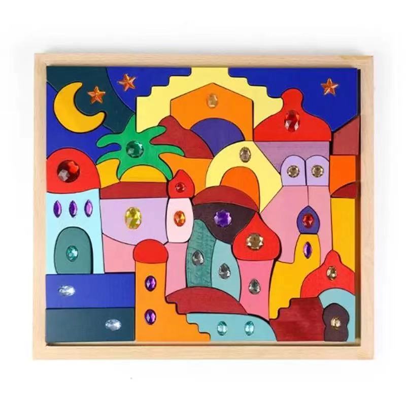 Wooden Sparkling Mandala - Orient Open ended wooden toys