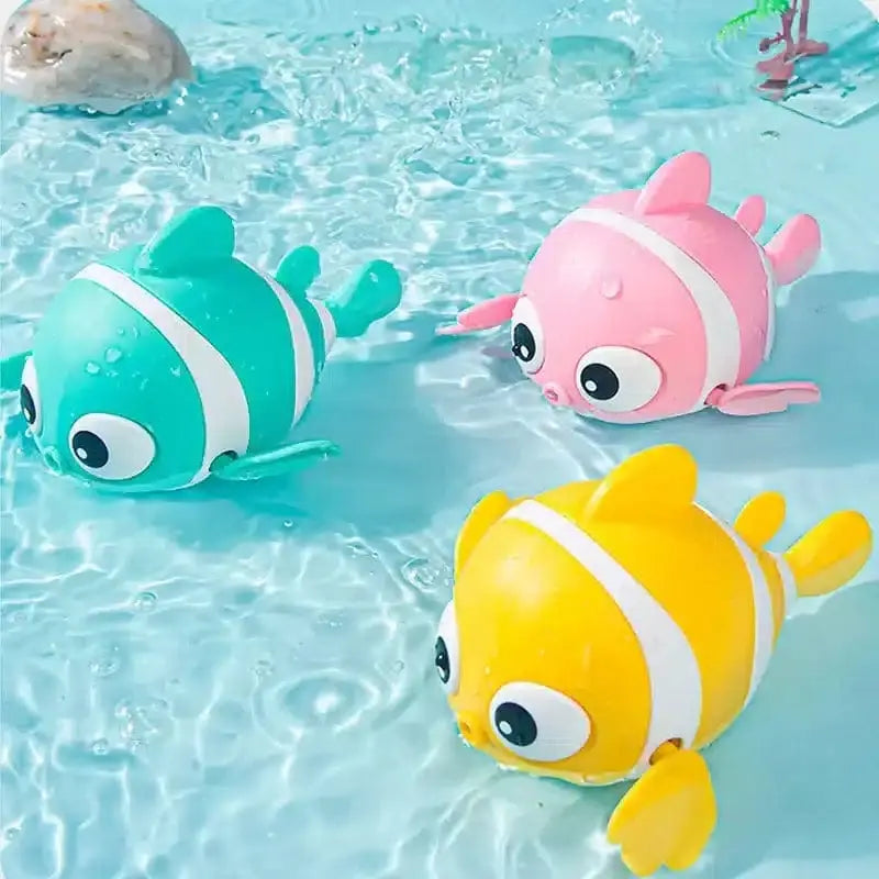 Fidtoy Swimming Clown Fish Bath Toy for Toddlers Water Play Toy