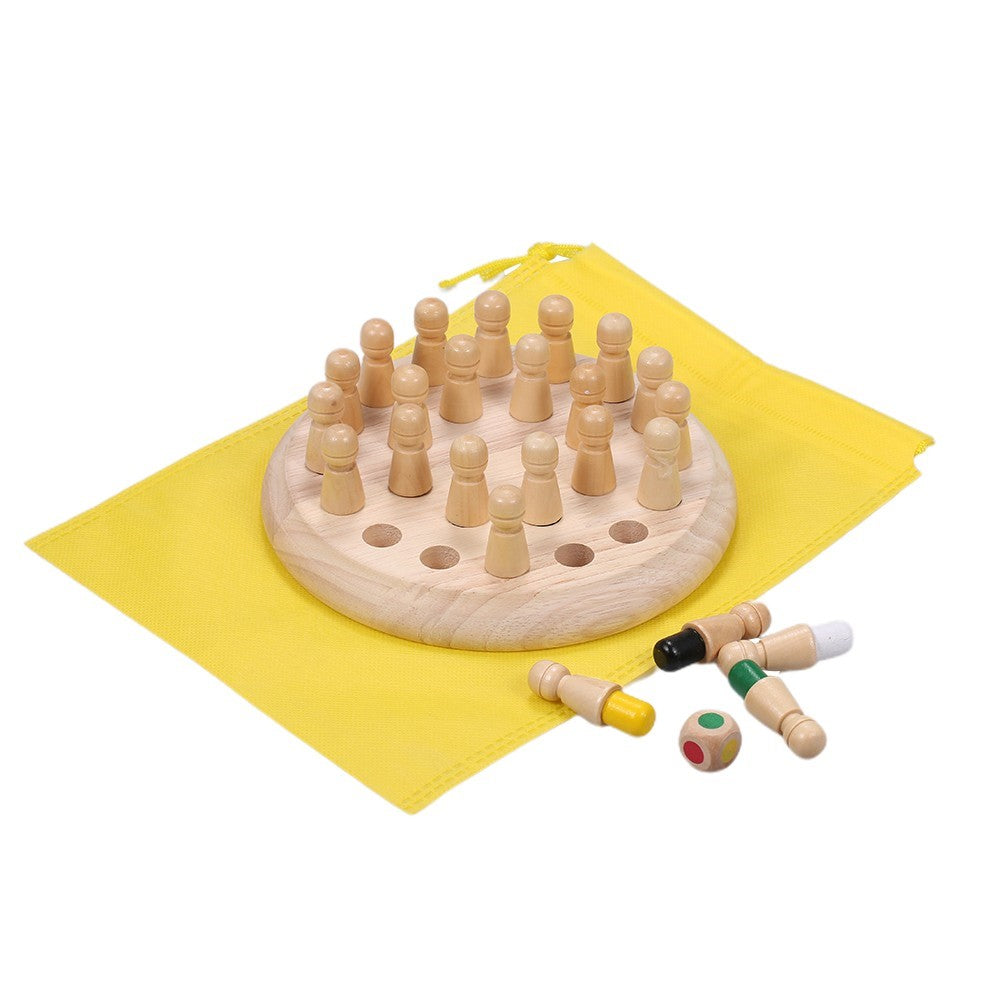 Jeu d'association en bois Fidtoy pour enfants – Jeu de société de reconnaissance des couleurs avec dés et chevilles en bois