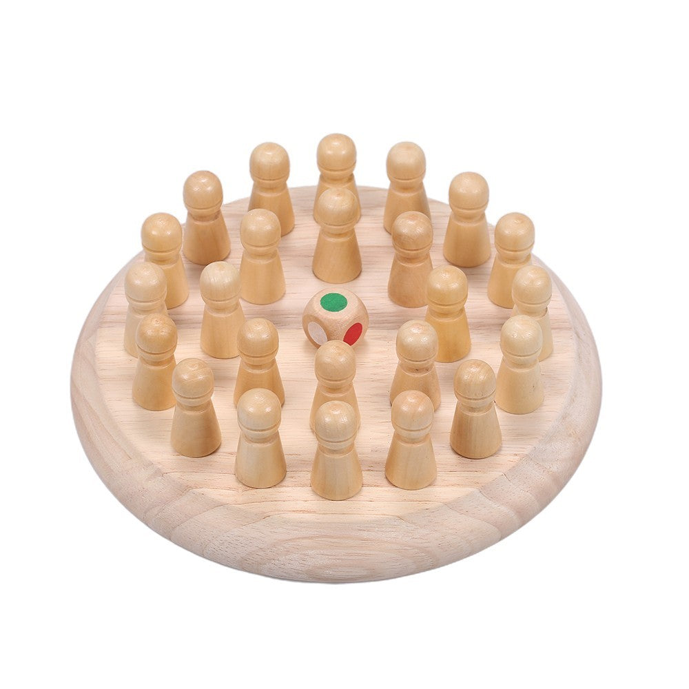 Jeu d'association en bois Fidtoy pour enfants – Jeu de société de reconnaissance des couleurs avec dés et chevilles en bois