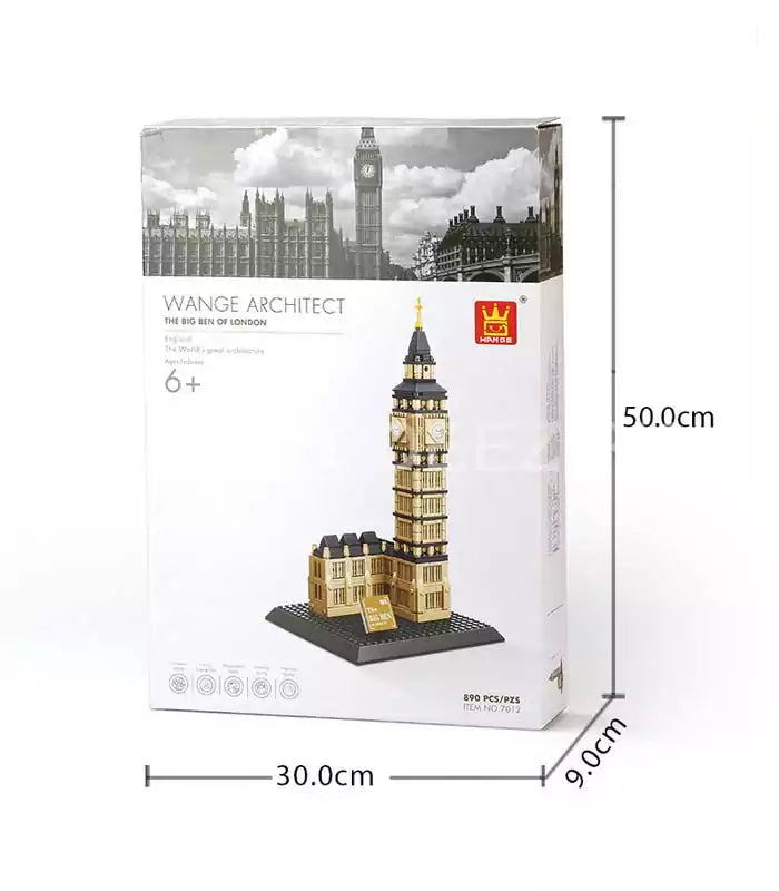 Fidtoy Elizabeth Tower Big Ben Architecture Building Blocks Set for Kids | 891Pcs ABS London Landmark Model, STEM Construction Toy, Bilingual Booklet, Spatial Reasoning & Family Building Toy Age 6+