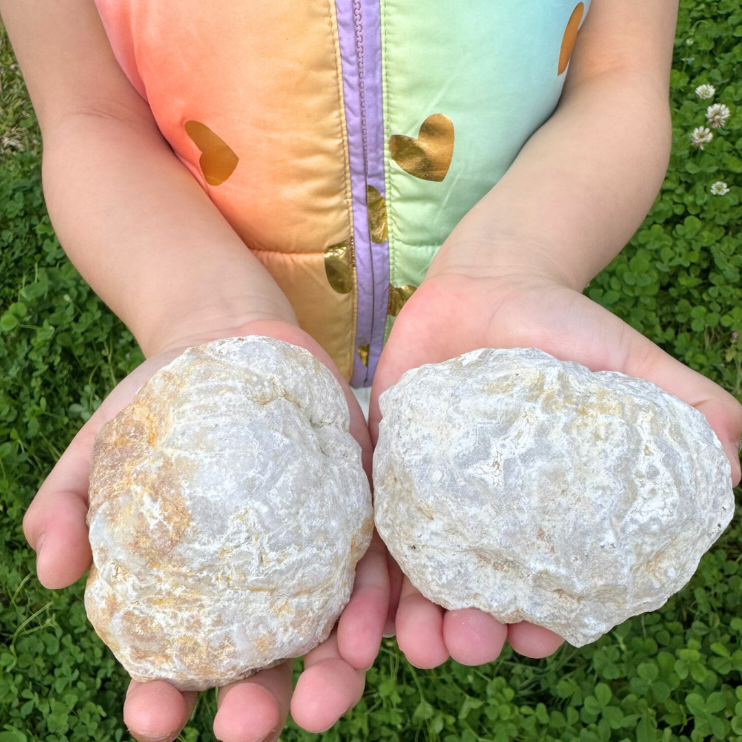 Grande géode de cristal naturelle de 5 à 8 cm pour enfants, cadeau surprise