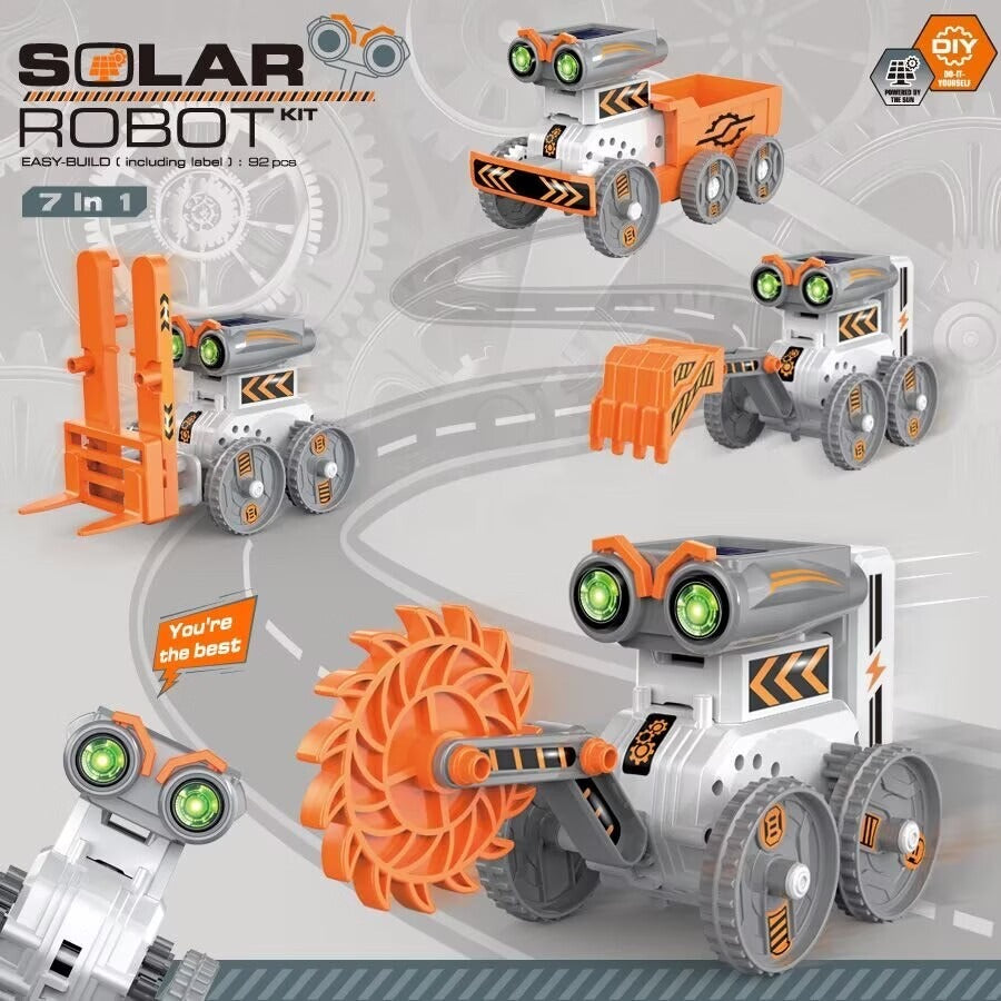 Kit de experimentos científicos de robot solar 7 en 1 para hacer tú mismo - 705