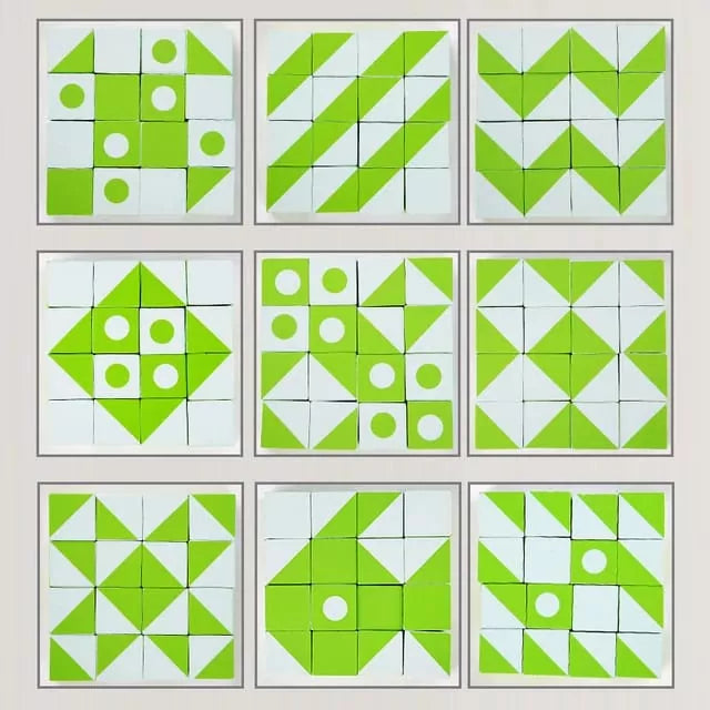 Blocs de géométrie Montessori 3D en bois