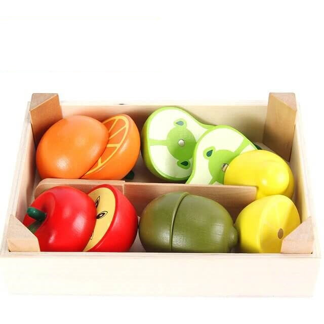Fidtoy Wooden Food Set Pretend Play Kitchen Toy 18M+