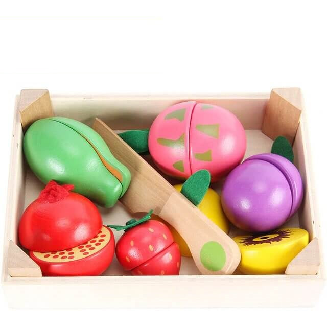 Fidtoy Wooden Food Set Pretend Play Kitchen Toy 18M+