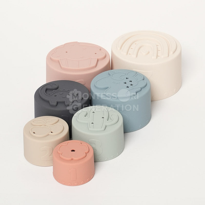 Gobelets empilables Montessori pour bébé