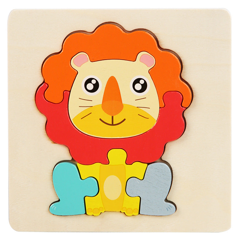 Fidtoy Montessori – Jeu de puzzles en bois pour tout-petits – Jouet éducatif pour le développement de la motricité fine